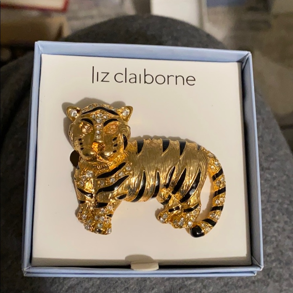Liz Claiborne Tiger Brooch